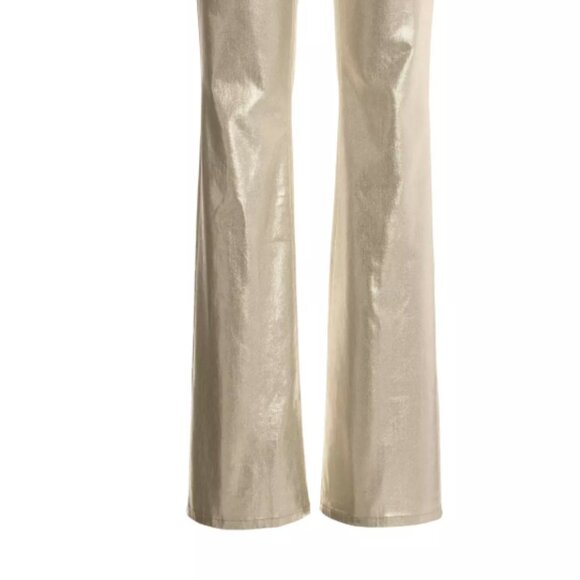 Boston Proper Monterey Metallic Coated High Waist Bootcut Jean, Gold, Size 4, - Picture 4 of 4